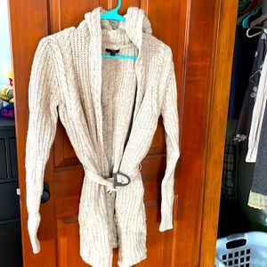 Emu belted pure merino wool sweater XS